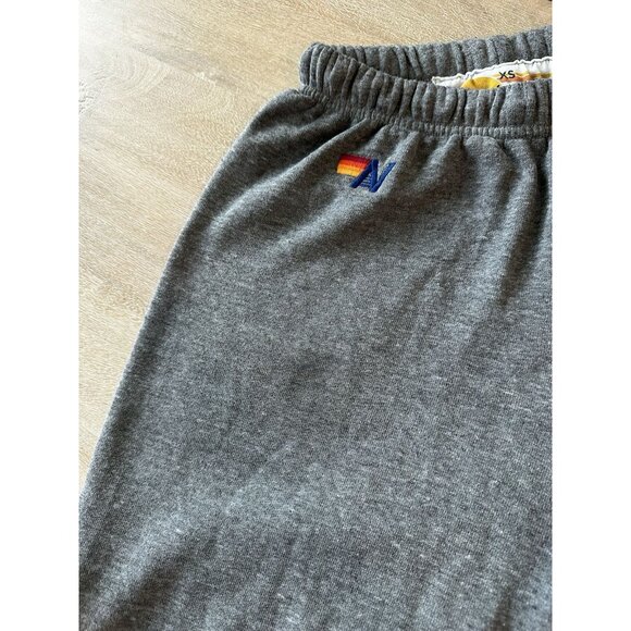 Aviator Nation 5 STRIPE SWEATPANTS - HEATHER GREY Size XS - Picture 11 of 12